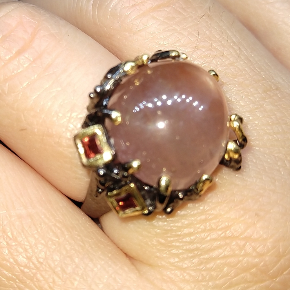 Big Natural Ruby Sterling Art Ring - image 5